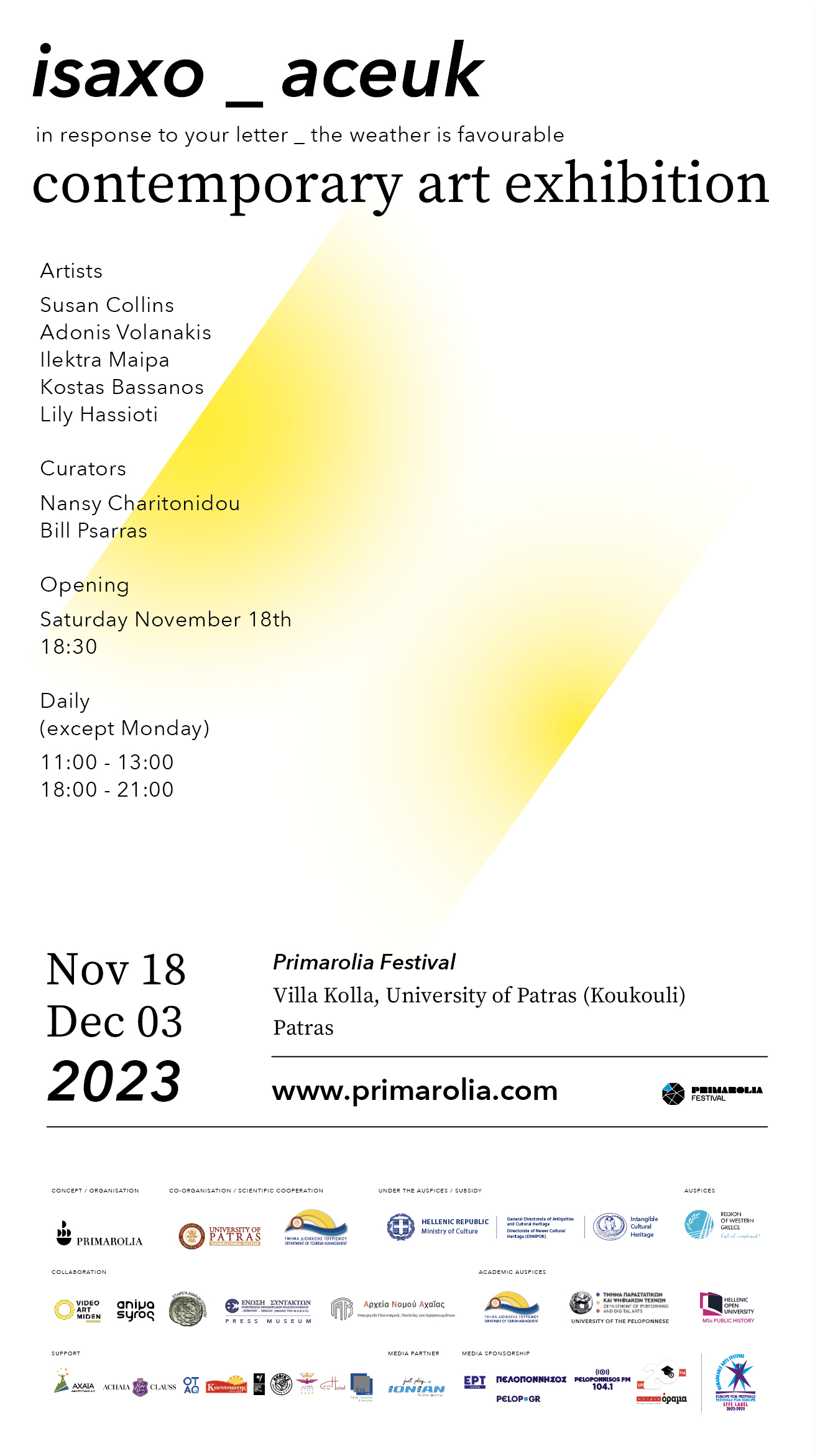 Primarolia exhibition 2023 poster