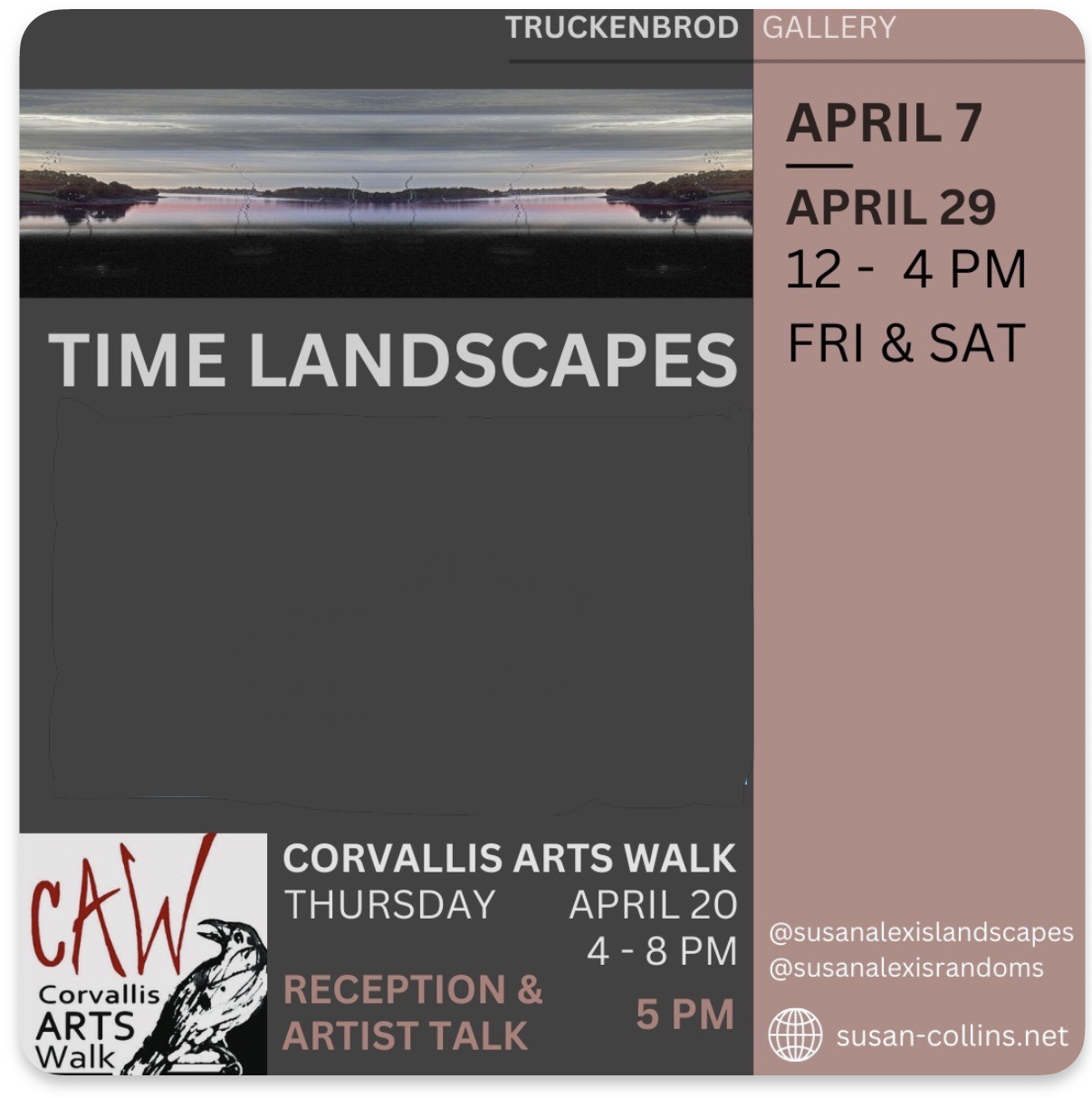 Exhibition poster for Time Landscapes, Truckenbrod Gallery